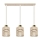 Hanglamp met kabel ELEN 3xE27/35W/230V beige/goud