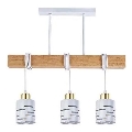 Hanglamp met kabel ELEN 3xE27/35W/230V wit/goud/bruin