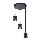 Hanglamp met kabel ELEN 3xE27/35W/230V Ø 29 cm zwart/goud