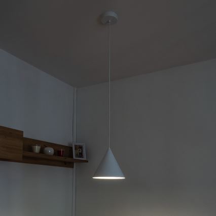 Hanglamp met kabel ETNA II 1xE27/15W/230V Ø 18,5 cm, wit