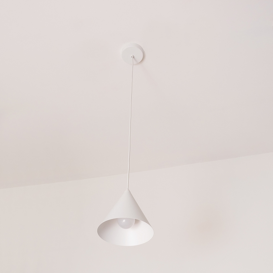 Hanglamp met kabel ETNA II 1xE27/15W/230V Ø 18,5 cm, wit