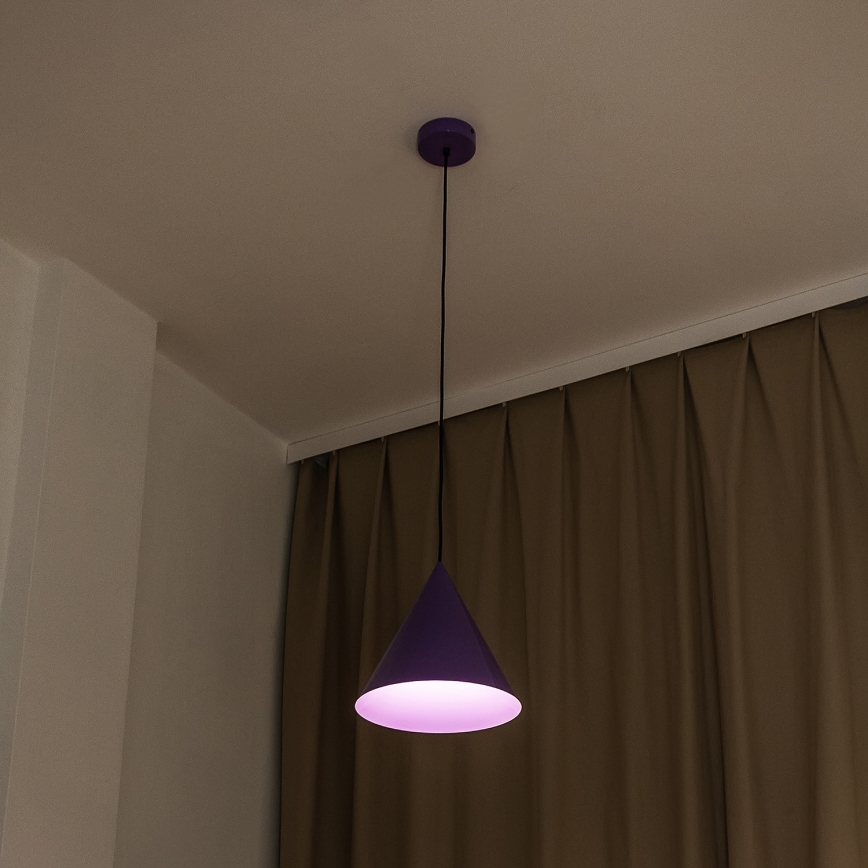 Hanglamp met kabel ETNA II 1xE27/15W/230V Ø 25 cm paars