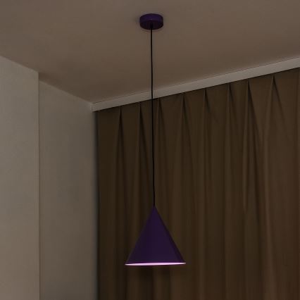 Hanglamp met kabel ETNA II 1xE27/15W/230V Ø 25 cm paars