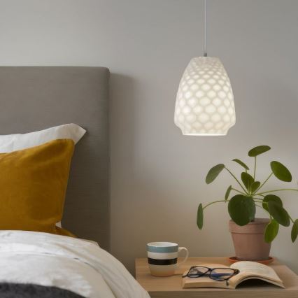 Hanglamp met kabel FELICIA 1xE27/60W/230V wit