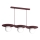 Hanglamp met kabel FLAT 3xE27/15W/230V bordeaux