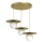 Hanglamp met kabel FLAT 3xE27/15W/230V goudkleurig