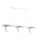 Hanglamp met kabel FLAT 3xE27/15W/230V wit