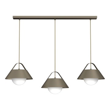 Hanglamp met kabel FUNDA 3xE27/15W/230V bronskleurig