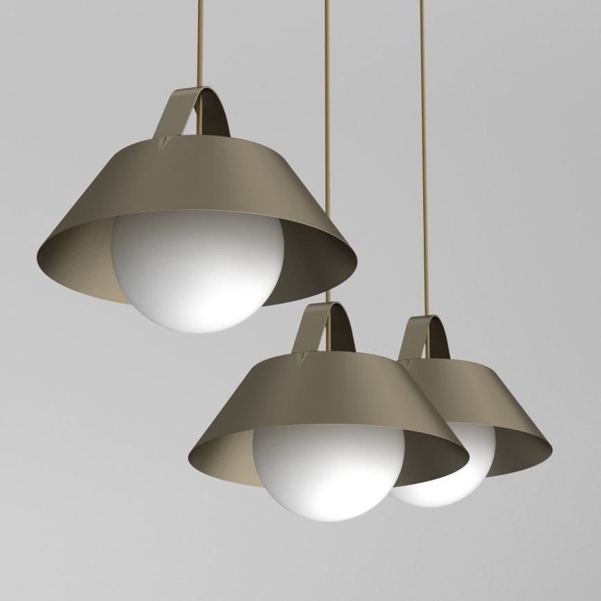 Hanglamp met kabel FUNDA 3xE27/15W/230V bronskleurig