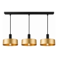 Hanglamp met kabel HAKI 3xE27/60W/230V goud/zwart
