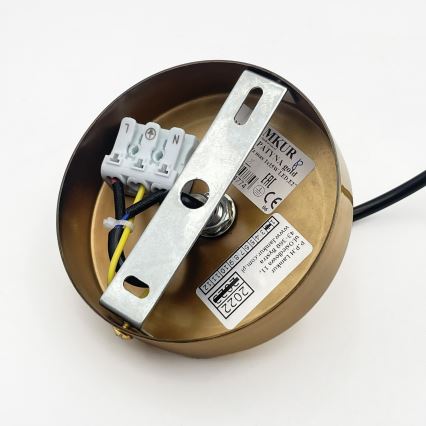 Hanglamp met kabel HECTOR 1xE27/15W/230V wit/messing Ø 20 cm