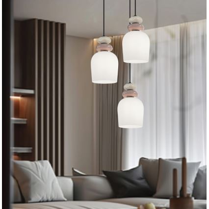Hanglamp met kabel HILDA 3xE14/40W/230V zwart/bruin