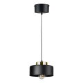 Hanglamp met kabel IGNIA 1xE27/60W/230V zwart/goud