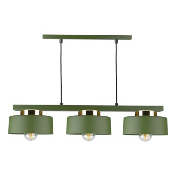 Hanglamp met kabel IGNIA 3xE27/60W/230V groen/goud