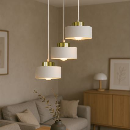 Hanglamp met kabel IGNIA 3xE27/60W/230V wit