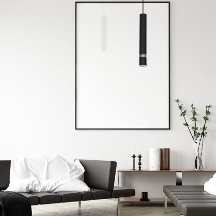 Hanglamp met kabel JOKER 1xGU10/25W/230V zwart/glanzend chroom