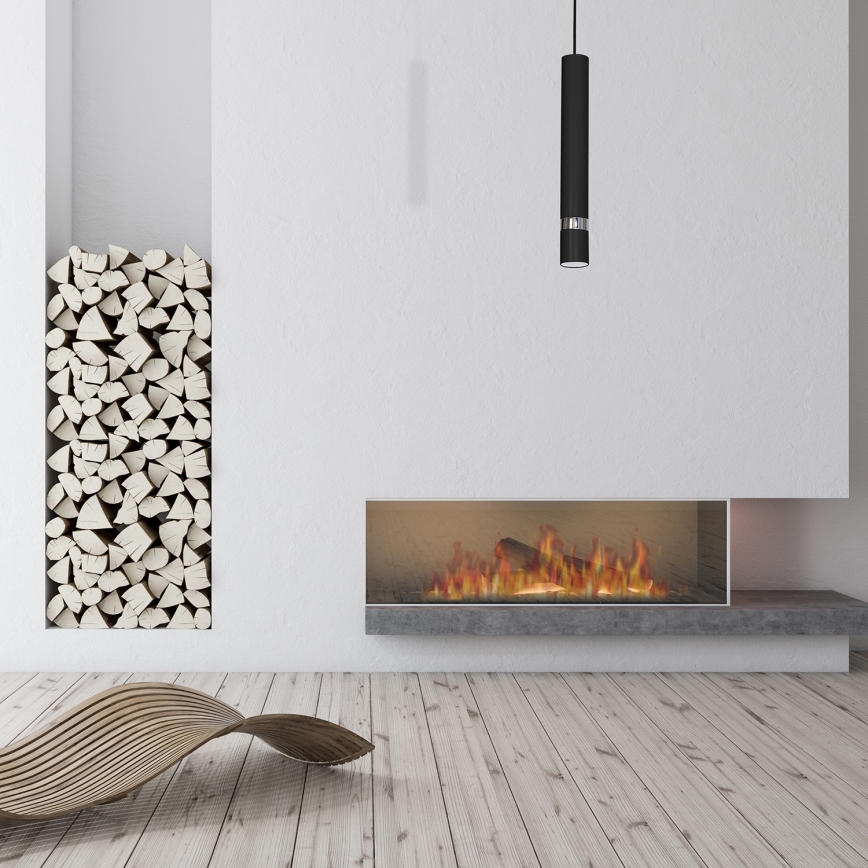 Hanglamp met kabel JOKER 1xGU10/25W/230V zwart/glanzend chroom