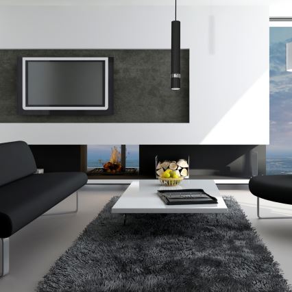 Hanglamp met kabel JOKER 1xGU10/25W/230V zwart/glanzend chroom