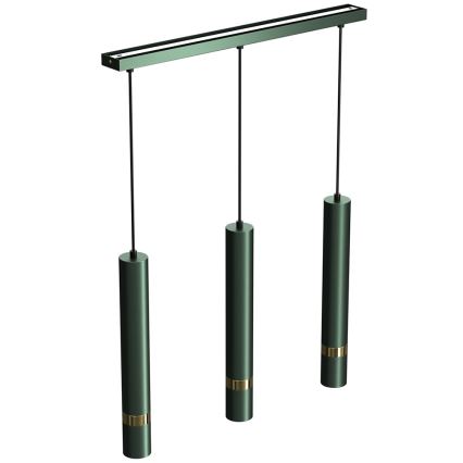Hanglamp met kabel JOKER 3xGU10/25W/230V groen/goud