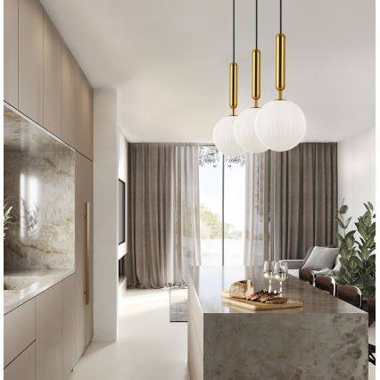 Hanglamp met kabel JOLIN 1xG9/5W/230V goudkleurig