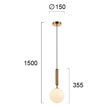 Hanglamp met kabel JOLIN 1xG9/5W/230V goudkleurig