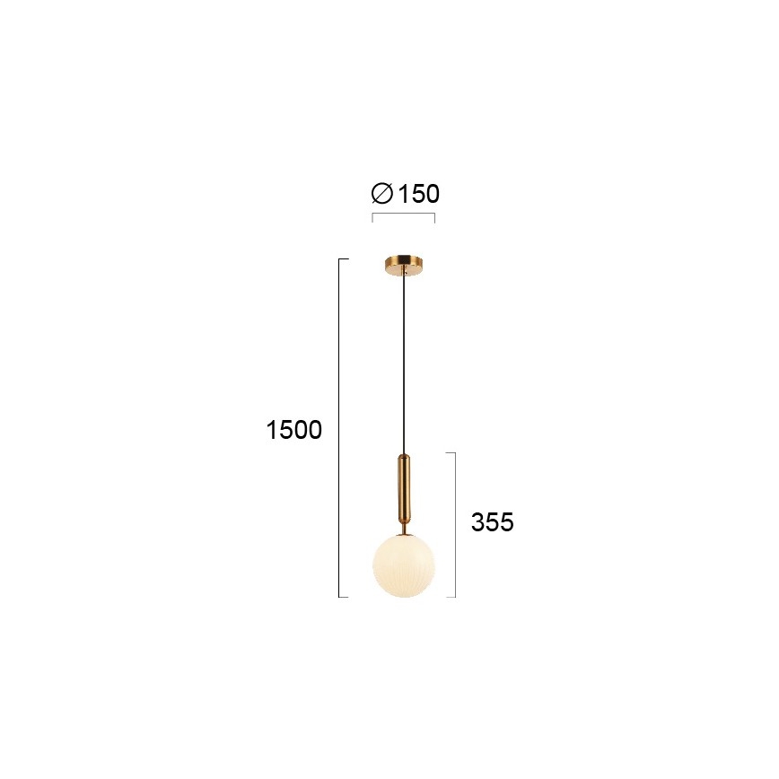 Hanglamp met kabel JOLIN 1xG9/5W/230V goudkleurig