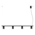 Hanglamp met kabel KARBON 4xGU10/10W/230V zwart