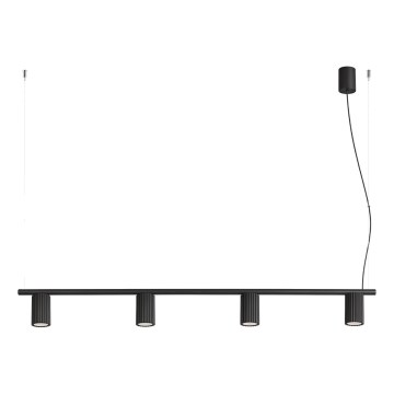 Hanglamp met kabel KARBON 4xGU10/10W/230V zwart