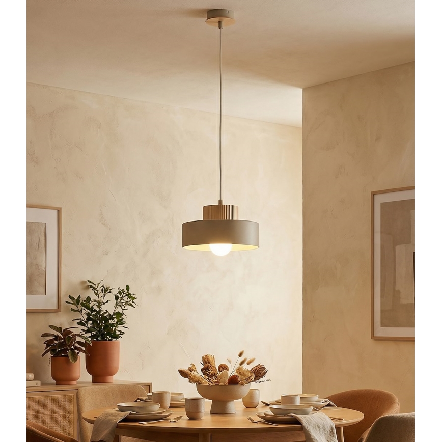 Hanglamp met kabel KIVI 1xE27/15W/230V beige