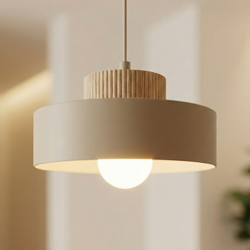 Hanglamp met kabel KIVI 1xE27/15W/230V beige
