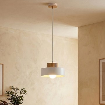 Hanglamp met kabel KIVI 1xE27/15W/230V wit
