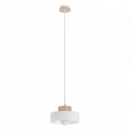 Hanglamp met kabel KIVI 1xE27/15W/230V wit