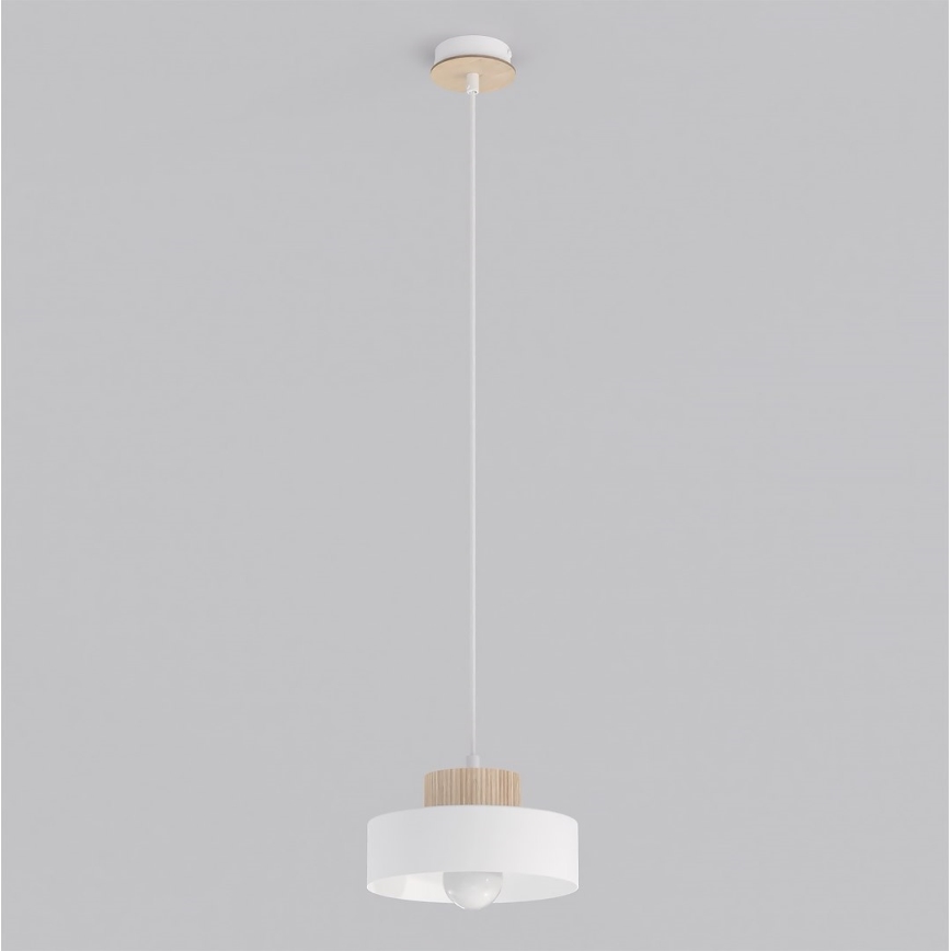 Hanglamp met kabel KIVI 1xE27/15W/230V wit