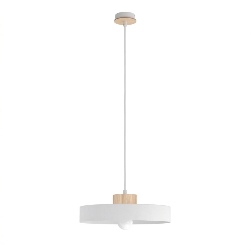 Hanglamp met kabel KIVI 1xE27/15W/230V wit