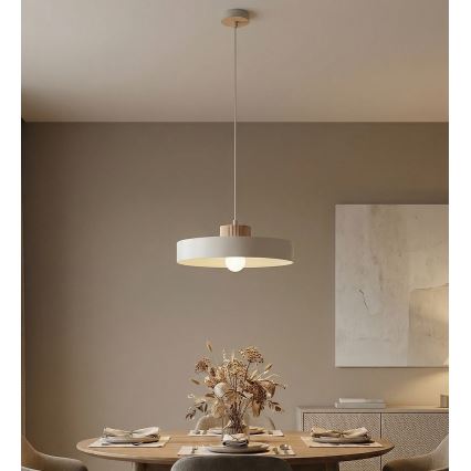 Hanglamp met kabel KIVI 1xE27/15W/230V wit