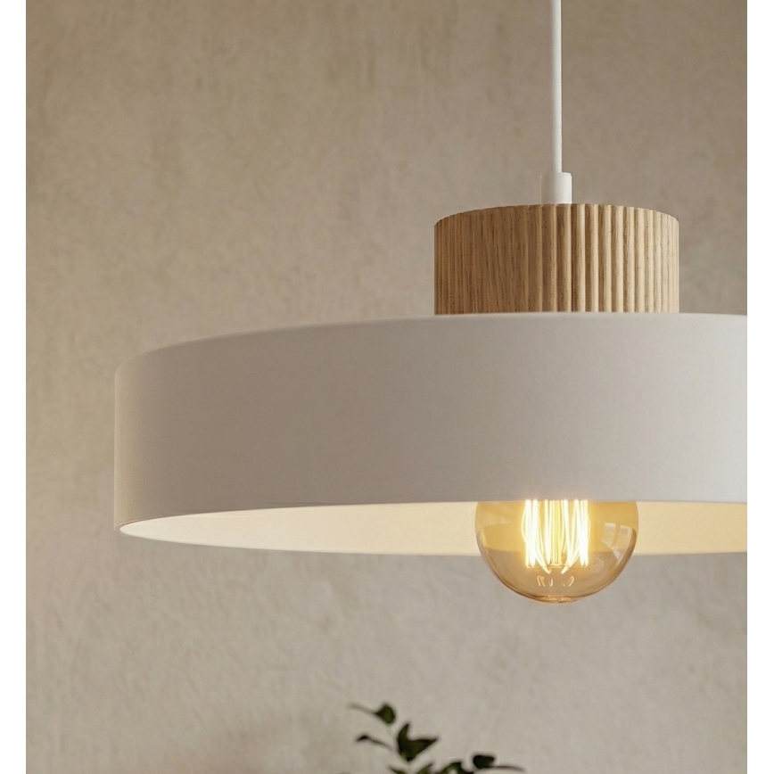 Hanglamp met kabel KIVI 1xE27/15W/230V wit