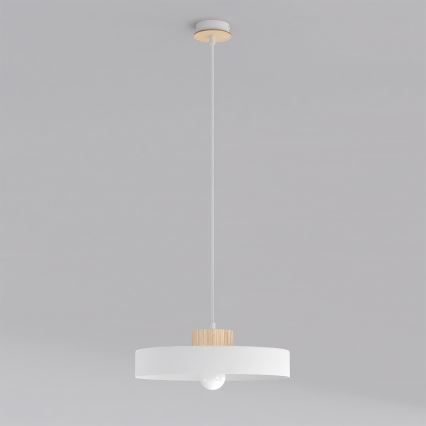 Hanglamp met kabel KIVI 1xE27/15W/230V wit