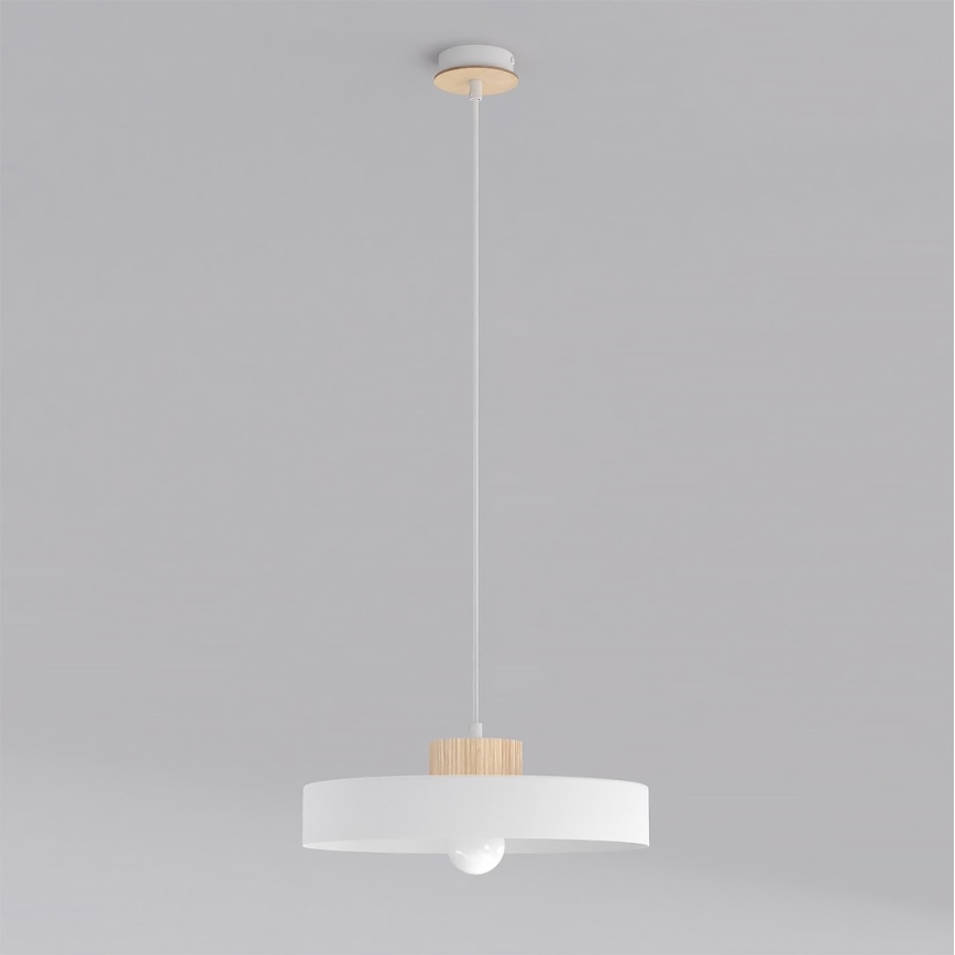 Hanglamp met kabel KIVI 1xE27/15W/230V wit