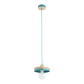 Hanglamp met kabel LARSO 1xE27/15W/230V mintgroen/beige