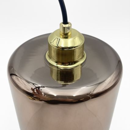 Hanglamp met kabel LIAH 1xE27/15W/230V goud/rookbruin