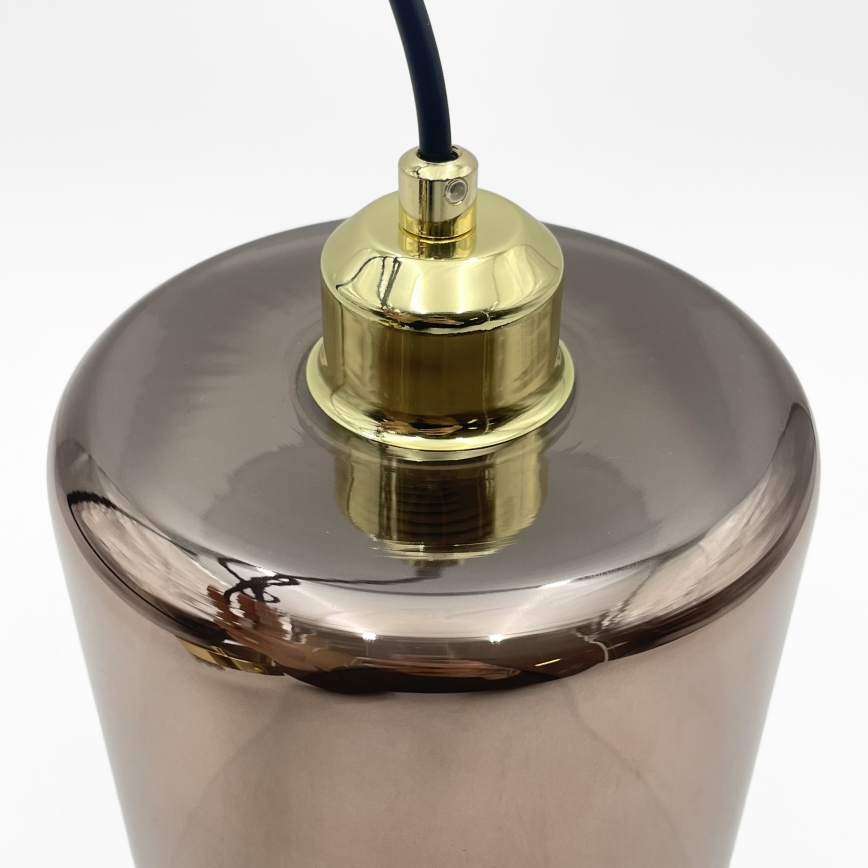 Hanglamp met kabel LIAH 1xE27/15W/230V goud/rookbruin