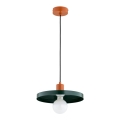 Hanglamp met kabel LITO 1xE27/15W/230V groen/koper