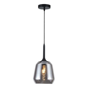 Hanglamp met kabel MAEVA 1xE27/40W/230V rookzwart/zwart