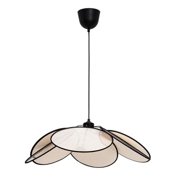 Hanglamp met kabel MARGARET 1xE27/40W/230V zwart/beige