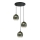 Hanglamp met kabel MIRROR 3xE27/14W/230V gerookt groen