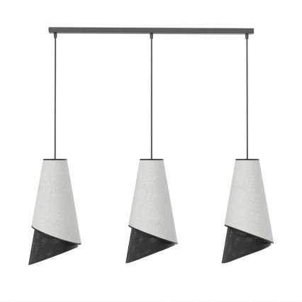 Hanglamp met kabel MODA 3xE27/15W/230V grijs/zwart