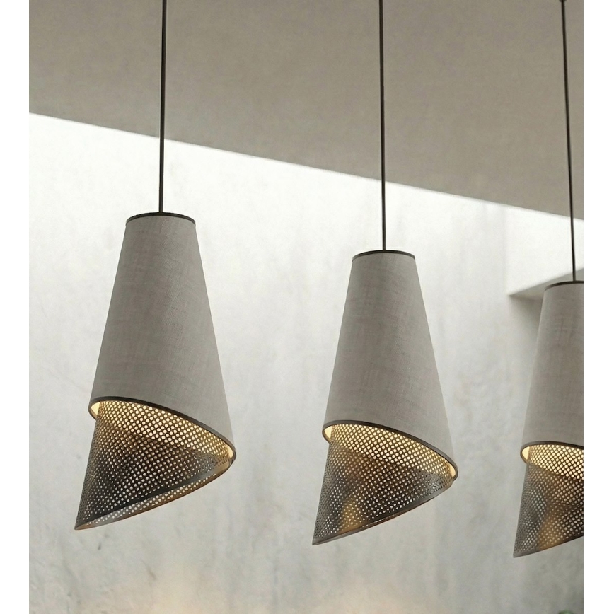 Hanglamp met kabel MODA 3xE27/15W/230V grijs/zwart