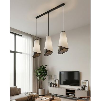 Hanglamp met kabel MODA 3xE27/15W/230V grijs/zwart