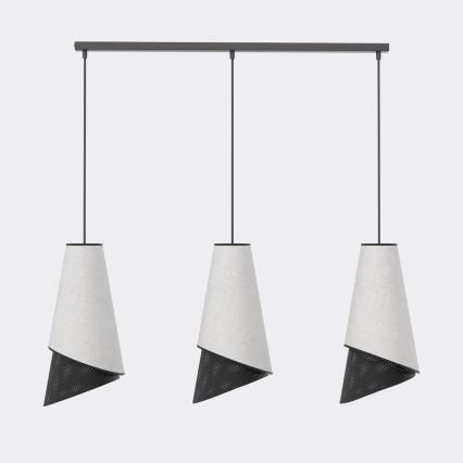 Hanglamp met kabel MODA 3xE27/15W/230V grijs/zwart