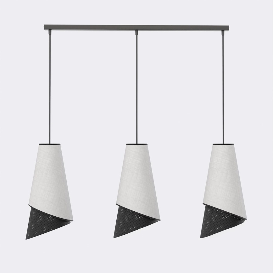 Hanglamp met kabel MODA 3xE27/15W/230V grijs/zwart